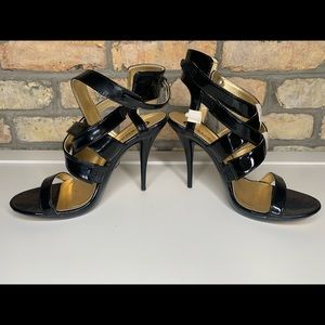 LAST ONE LEFT - Michael Antonio Black Patent Strappy Sandals, NWT